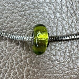 Helzberg Diamonds - Green Foil Glass Charm